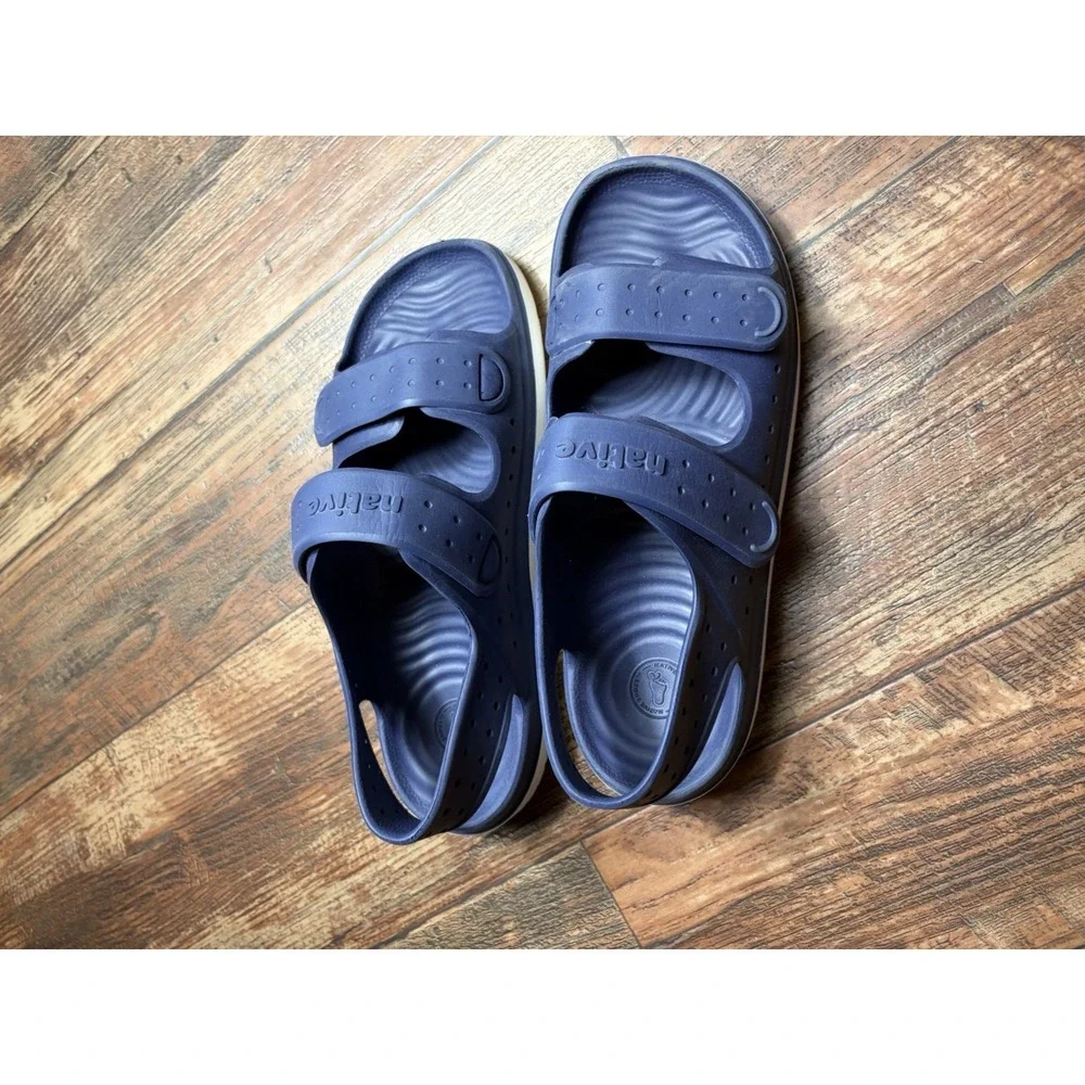 Native Jefferson Shoe Big Kid J6 Nautical Slip-On Lightweight Casual Navy Blue